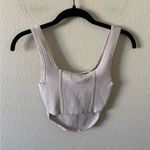 Babaton  Aritzia Sculpt Knit Bustier Tank Creme Size XXS Fall Layering Capsule Photo 3