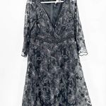 Mac Duggal 67541 Metallic Black Floral A Line Dress Photo 1