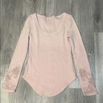 Free People  Elegant Pink Long Sleeve Top Photo 0