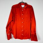 Frame Women's Standard Stretch Silk Satin Collared Button Down Long Sleeve Shirt Photo 0