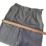 ESCADA‎ High Rise Crop Pants Womens 38 Black White Gingham Plaid Preppy Academia Photo 8