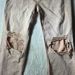 Bohme  Charlie Distressed Cropped Flare Jeans Frayed Hem Ripped Knee‎ Photo 3