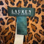 Ralph Lauren Lauren  Leopard Print Pajama Shirt Top Gold Monogram Crest Small Photo 3