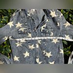 Macaron 100% Cotton Oversized Button Up Denim Jacket Sz Small Blue Photo 5