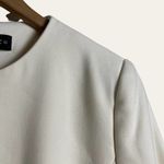 ZARA Cream Collarless Button Front Single Breasted Blazer Jacket Size L Photo 1