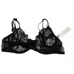 Nina Bonheur Black Lace Unlined Bra Women's Size Large NWT | 10E Photo 6