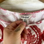 Lucky Brand Red Embroidered Vines Tank Photo 2