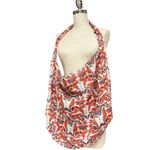 Free People  Oversized Orange Floral Shopper Tote Bag Photo 5