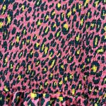 NEW Scoop Smocked Pink Leopard Print Long Sleeve Mini Dress Photo 4