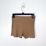 SKIMS  Camel Waffle Knit Lightweight Casual Shorts, Size Medium Photo 1
