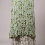 Xhilaration Green Tiered Midi Skirt Casual Photo 0