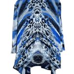 Chico's Travelers Cardigan Womens Large Multicolor Mixed Artsy Print Open Sweater Photo 5