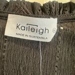 Kaileigh  Charcoal Eyelet Blouse Photo 1