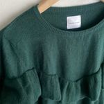 ANINE BING Cashmere Ruffle Knit Sweater emerald Photo 7