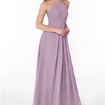 Azazie Purple chiffon maxi dress Photo 5