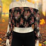 Tobi Off Shoulder Floral Cold Shoulder Top Blouse Photo 6