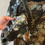 Custo Barcelona  Tiger and floral print 100%Silk tunic dress, long sleeve, size S Photo 13