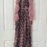 Self Portrait $615 NWT Self-Portrait Printed Frill Balloon Sleeve Pleated Maxi Dress Photo 4