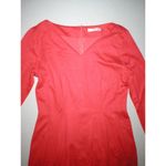 New NWT Rayon Josie Natori Dress Double Knit Jersey S Womens Red Fit Flare LS V Photo 1