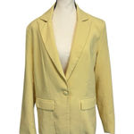 Gabrielle Union Butter Yellow One Button Long Sleeve Blazer Sz M Office wear Size M Photo 0