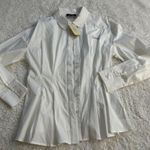 Guess  Women's Catha Tailored Classic Button Down Shirt NWT Size M Preppy Soft Photo 0
