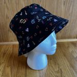 Maje  Printed Cotton Bob Bucket Hat Heart & Ki Womens Retro Heart Lipstick Lips‎ Photo 6