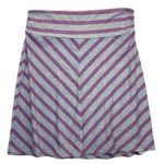 Faded Glory  GRAY PINK CHEVRON STRIPE KNEE LENGTH A-LINE SKIRT SIZE Large 12-14 Photo 0