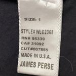 James Perse  Slub Open Drape Cardigan Shirt in Black Minimalist Size Small Flowy Photo 8