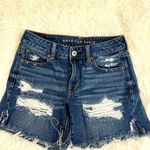 American Eagle AE Baggy Super distressed no stretch denim shorts Photo 0