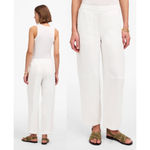 Madewell | NWT Pull-On Barrel Pants in 100% Linen in Salt | Sz S Photo 1