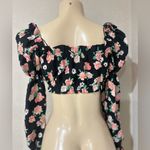 H&M  Blouse Top Cropped Bloggers Floral Print New with tags size XS Photo 7