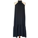 A New Day NEW Halter High Low Black Dress Size Small Tiered Bottom Elastic Back Photo 2