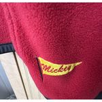 Vintage Mickey & Co. Size Medium Red Embroidered Mickey Fleece 1/4 Zip Soft Photo 3