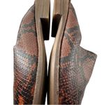 Madewell The Frances Loafer Mule in Snake Embossed Leather Brown Black Sz 7.5 Photo 9