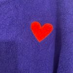 Sundry ‎ Heart Faux Sherpa Sweatshirt Cobalt Size 0/2 Photo 4