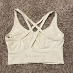 Balance Athletica  Strappy zipper cream white bra xs Photo 1