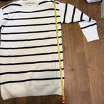 Sweater Dress White and Black Crew Neck Sweater with Stripes Size undefined Photo 4