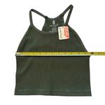 Free People  Movement Size M/L Happiness Runs Crop Top Khaki Green Ribbed Basic‎ Photo 5