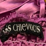 Miss Chievous Miss‎ Chievous purple satin finish tiered lace camisole top large Photo 2