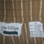 Villager The  14 High Waisted Tan Striped Long Shorts Plus Photo 1