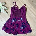 Free People  Floral Purple Romper Photo 3