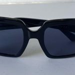 BCBGenerations Oversized Beveled Square Womens Sunglasses Black Gold Bar Trendy Photo 8