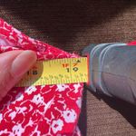 CHAPS  Red & White Floral Print Ruffled V Neck Sleeveless Summer Blouse S… Photo 7