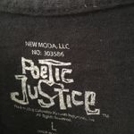 FINAL MARKDOWN Unisex New Moda Poetic Justice (Tupac Shakur) Tee (L) Black Size L Photo 2