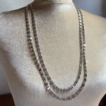 Vintage Les Bernard Inc. long Necklace Silver Photo 0