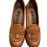 Wild Pair Vintage 70’s Brown Leather Wedge Loafers Photo 1