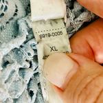 PINK - Victoria's Secret VS PINK Smocked Crochet Triangle Bralette Crop Pale Blue size XL Photo 12