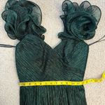 After Six  6883 Covertible Ruffle Strap Pleated Gown Metallic Evergreen S Photo 7