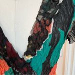 Alberto Makali Vintage Y2K Floral Pleated Ruffle Mini Dress Designer Evening M Photo 9