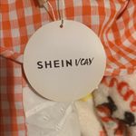 SheIn  Orange Gingham Mini Dress Photo 2